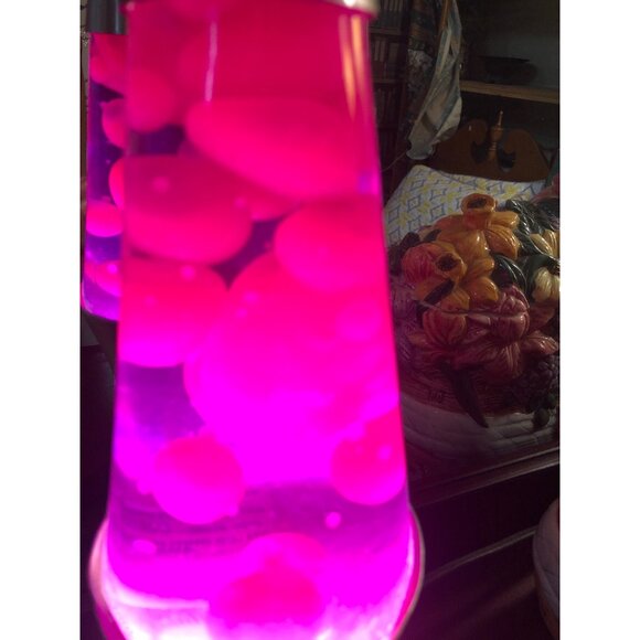 Vintage 60's & 70's Lava Lamp Pink With Silver Base - Picture 4 of 4